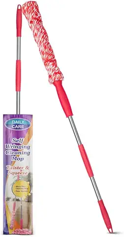 Self-Wringing Cleaning Mop | Hands-Free Mop with Easy Wringer for Streak-Free Floors
